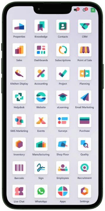 Odoo móvil frontal